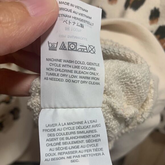 J Crew Womens Leopard Animal Print Boat Neck Sweater SzS Casual City Basic - Picture 5 of 6